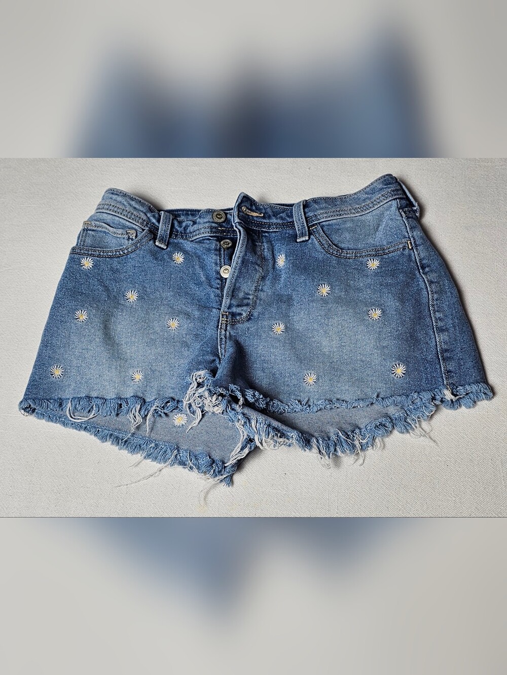 Hollister High-Rise Mom Shorts Women Size 7 Denim